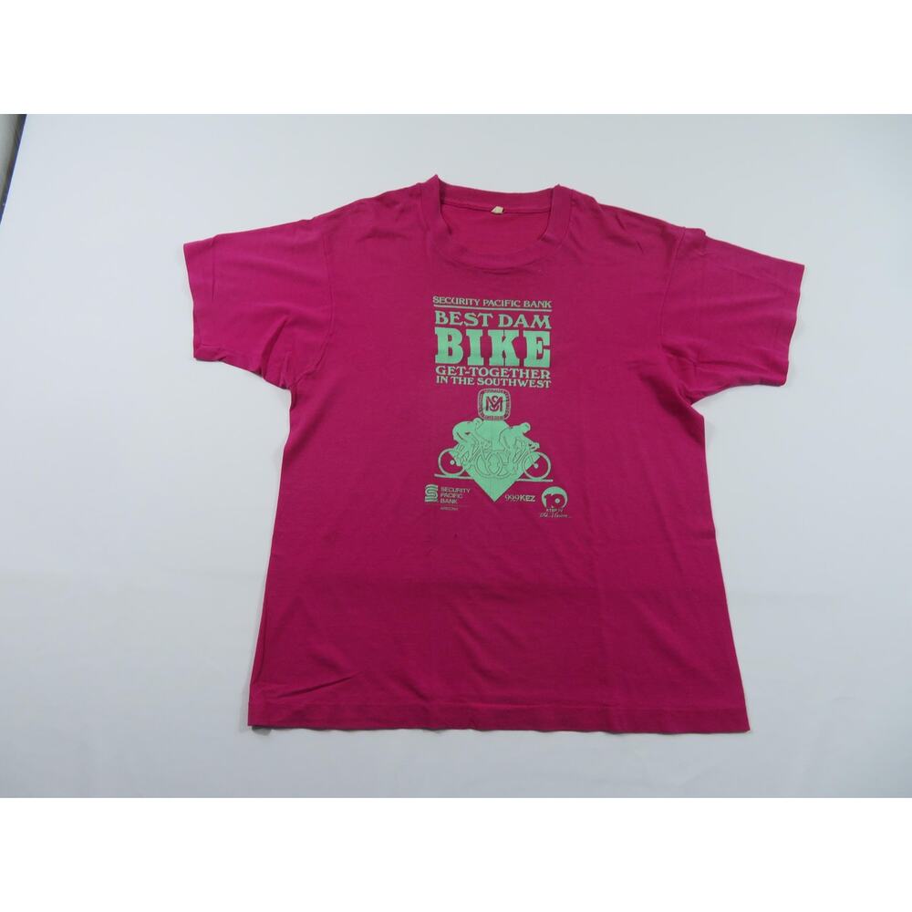 Best Dam Bike Get Together in the Southwest T-Shirt Double Sided Sz L 1980s
